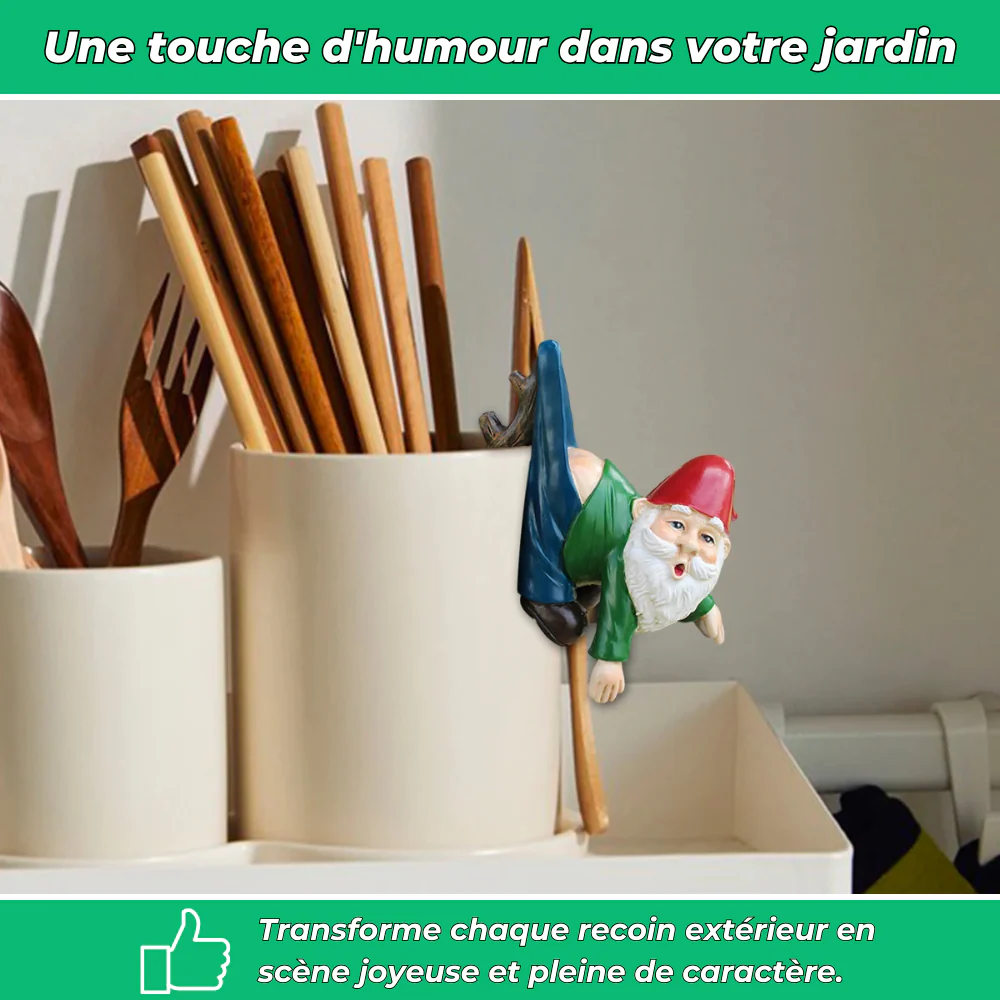Nain de jardin coincé décoratif en résine - Image 2