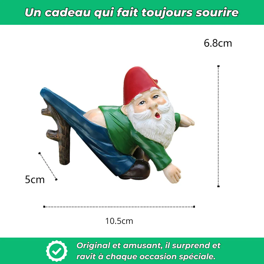 Nain de jardin coincé décoratif en résine - Image 4