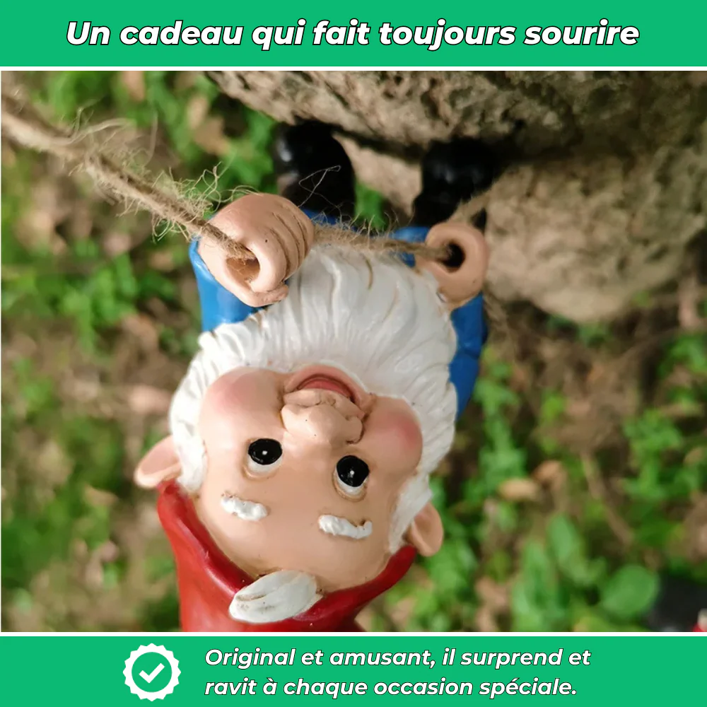 Nains de jardin avec corde décoratif en résine (lot complet) - Image 4
