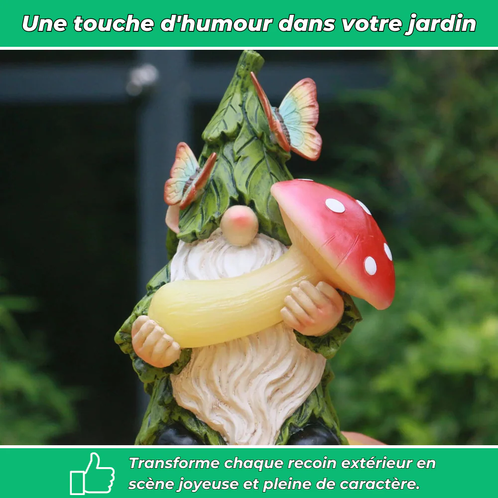 Nain de Jardin Solaire - Déco lumineuse et décalée pour jardin ou balcon - Image 2
