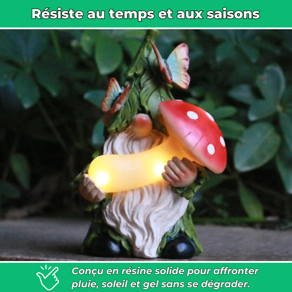 Nain de Jardin Solaire - Déco lumineuse et décalée pour jardin ou balcon - Image 3