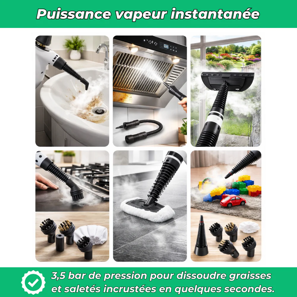 VaporMax | Nettoyeur à Vapeur Électrique Haute Pression | Multi-Usages Sans Produits Chimiques - Image 4