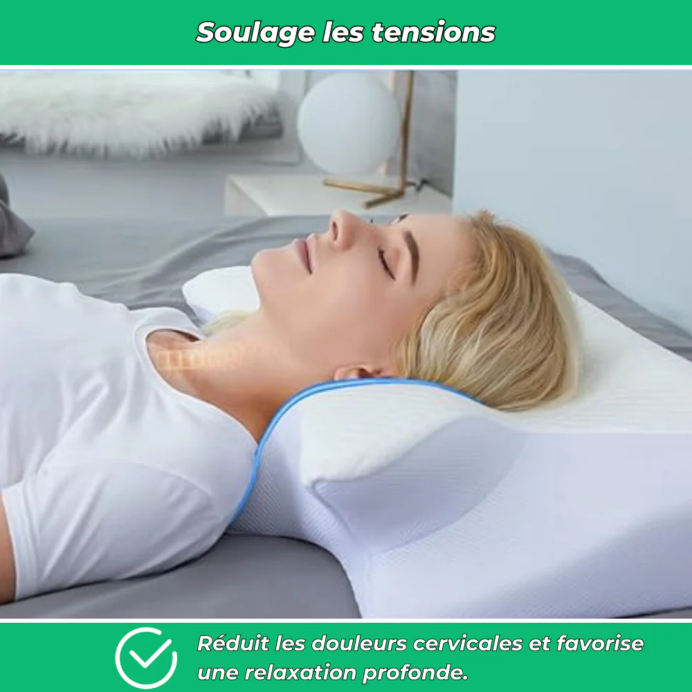 Night'Zen Evo | Oreiller cervical ergonomique mémoire de forme | Soutien cou et dos - Image 3