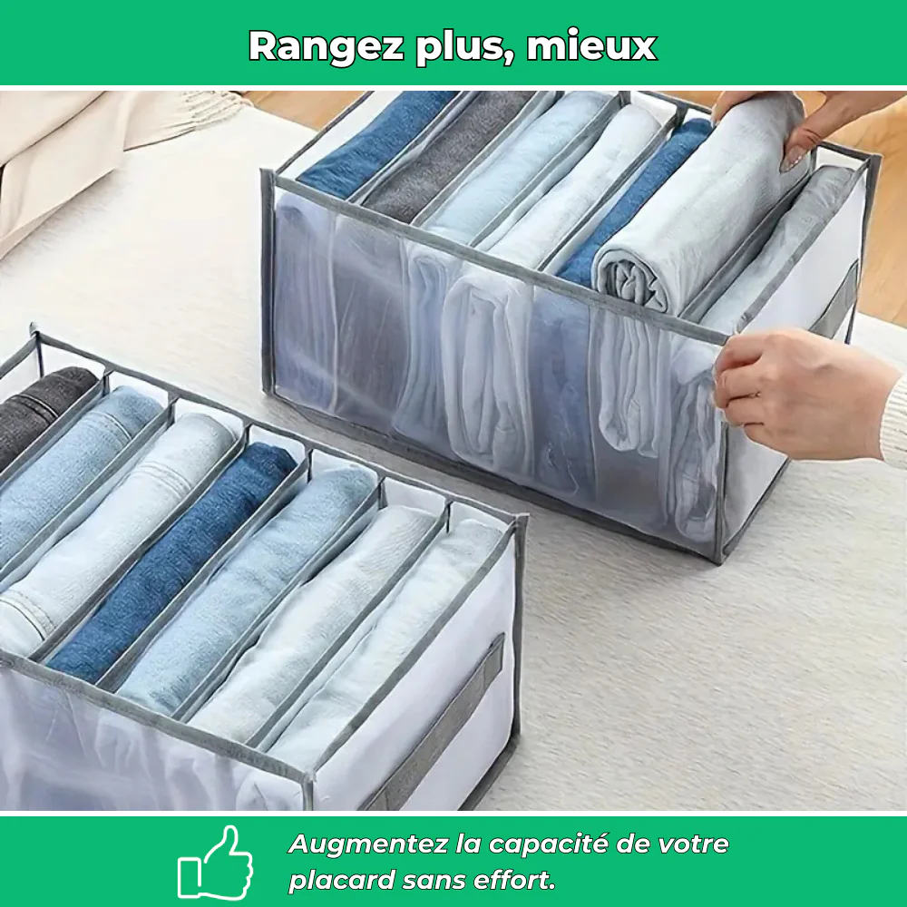 Organisateur de vêtements pliable à 7 compartiments - Image 3