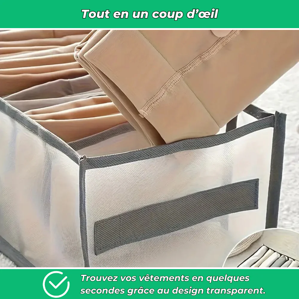 Organisateur de vêtements pliable à 7 compartiments - Image 4