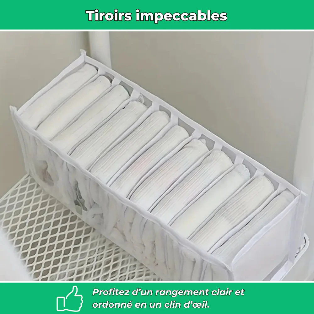 Organisateur de sous-vêtements pliable 11 compartiments - Image 4