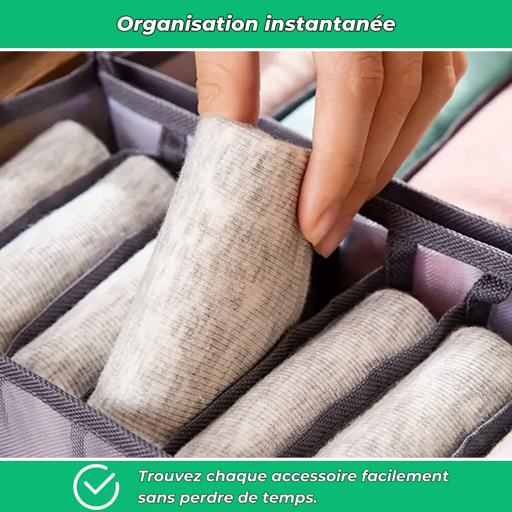 Organisateur de sous-vêtements pliable 11 compartiments - Image 5