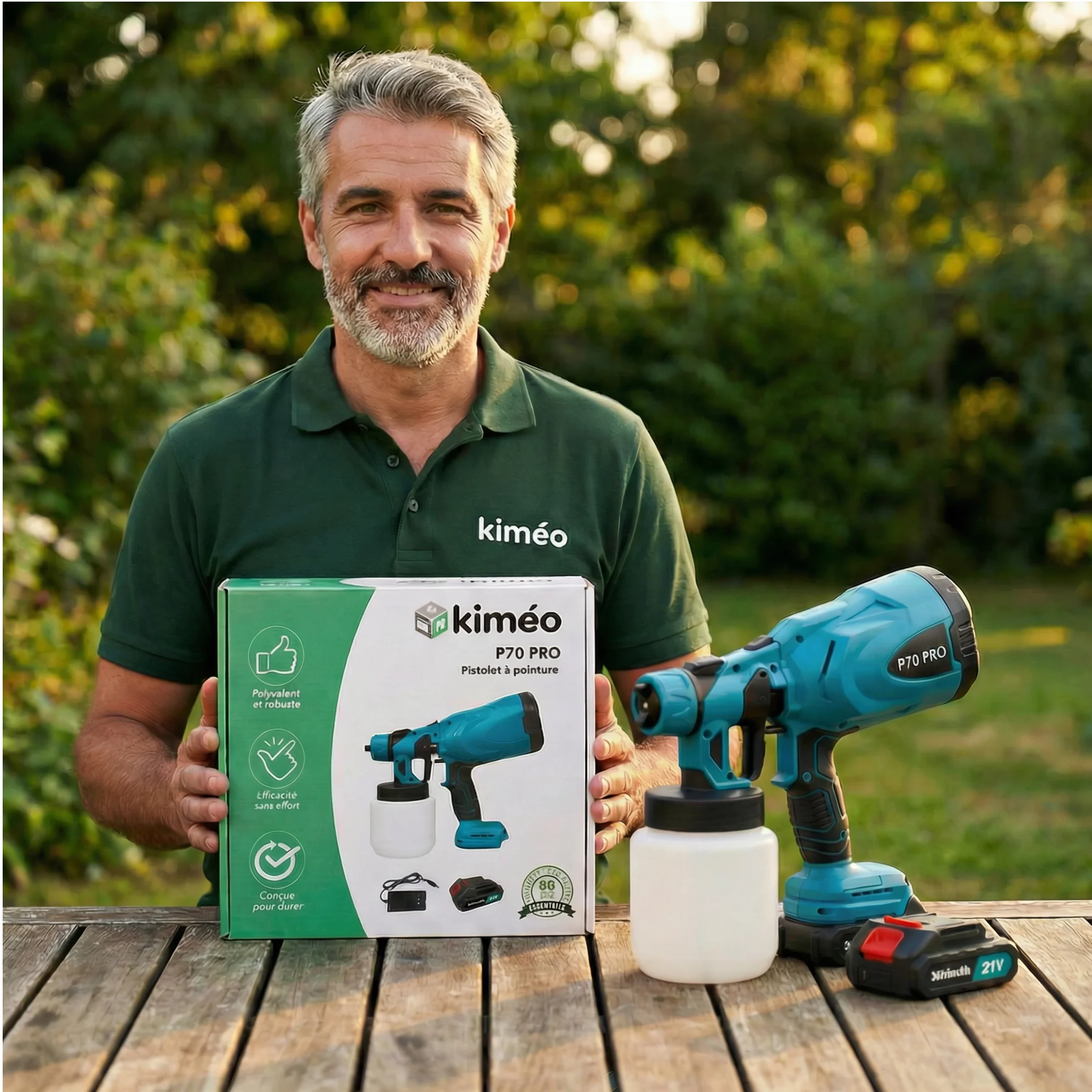 P70 PRO | Pistolet de Peinture Professionnel à Batterie | Élu produit de l'année