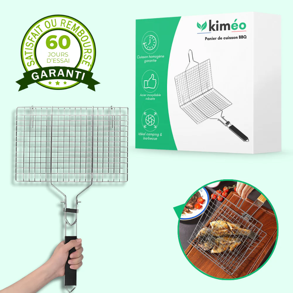 Panier de cuisson barbecue rotatif en acier inoxydable - Image 2