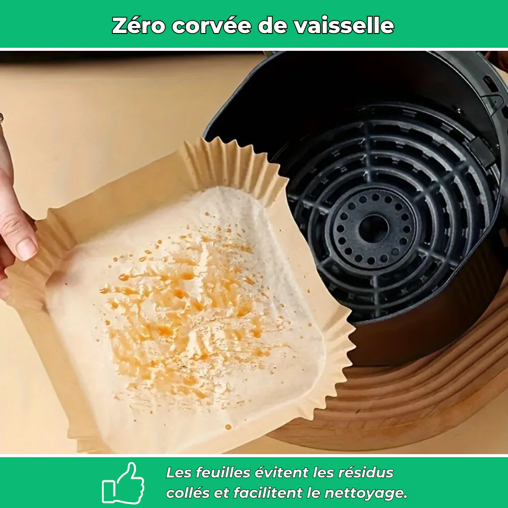 Papier cuisson pour Air Fryer (lot de 50) - Image 3