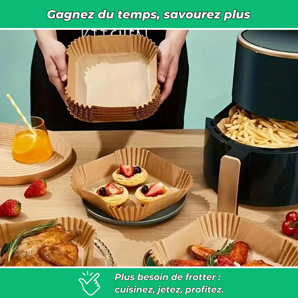Papier cuisson pour Air Fryer (lot de 50) - Image 5