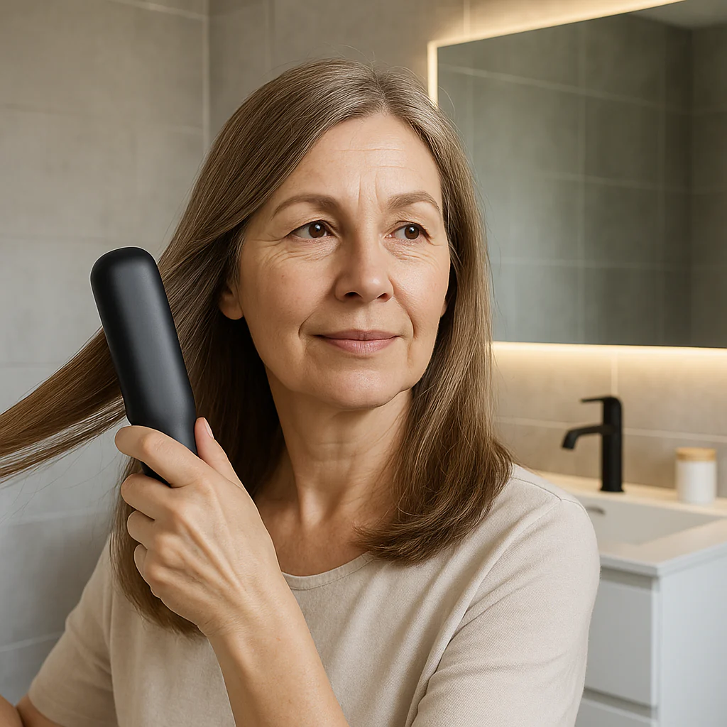 Peigne Lisseur Chauffant Portable Sans Fil avec Température Réglable | Brosse Lissante Électrique, Coiffure Rapide - Image 2