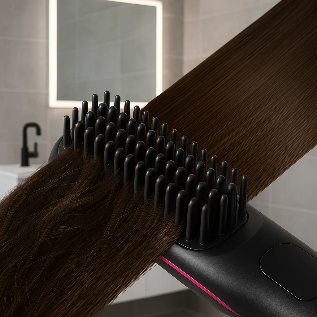 Peigne Lisseur Chauffant Portable Sans Fil avec Température Réglable | Brosse Lissante Électrique, Coiffure Rapide - Image 3