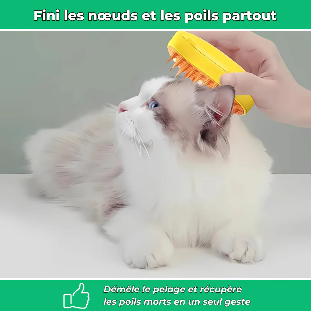Brosse démêlante PetiBrosse pour chiens et chats – Élimine nœuds et poils morts - Image 3