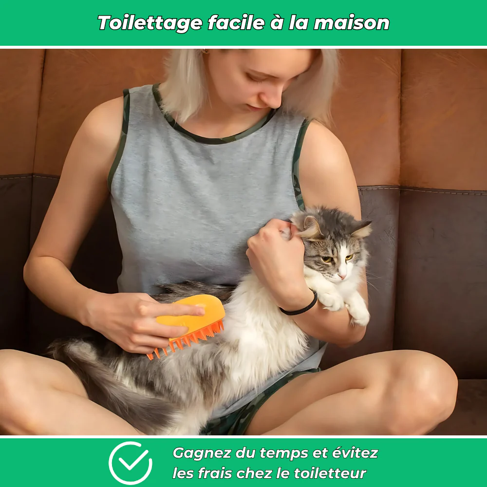 Brosse démêlante PetiBrosse pour chiens et chats – Élimine nœuds et poils morts - Image 5