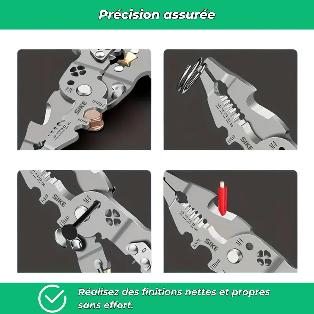 Pince multifonction électrique 3-en-1 – Coupe, Dénudage et Sertissage fils en acier carbone - Image 4