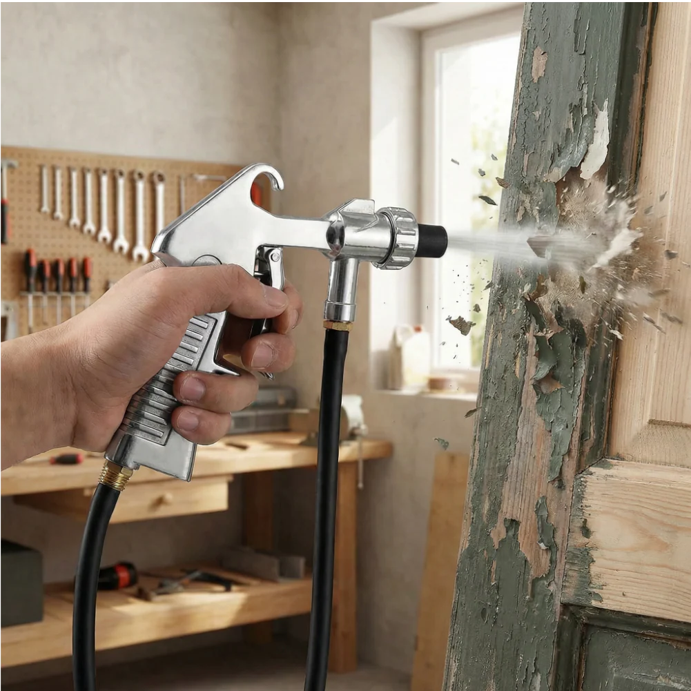 Pistolet de Sablage Pneumatique Portable – Décapage Efficace, Kit Air Comprimé avec Buses Multi-Calibres - Image 2