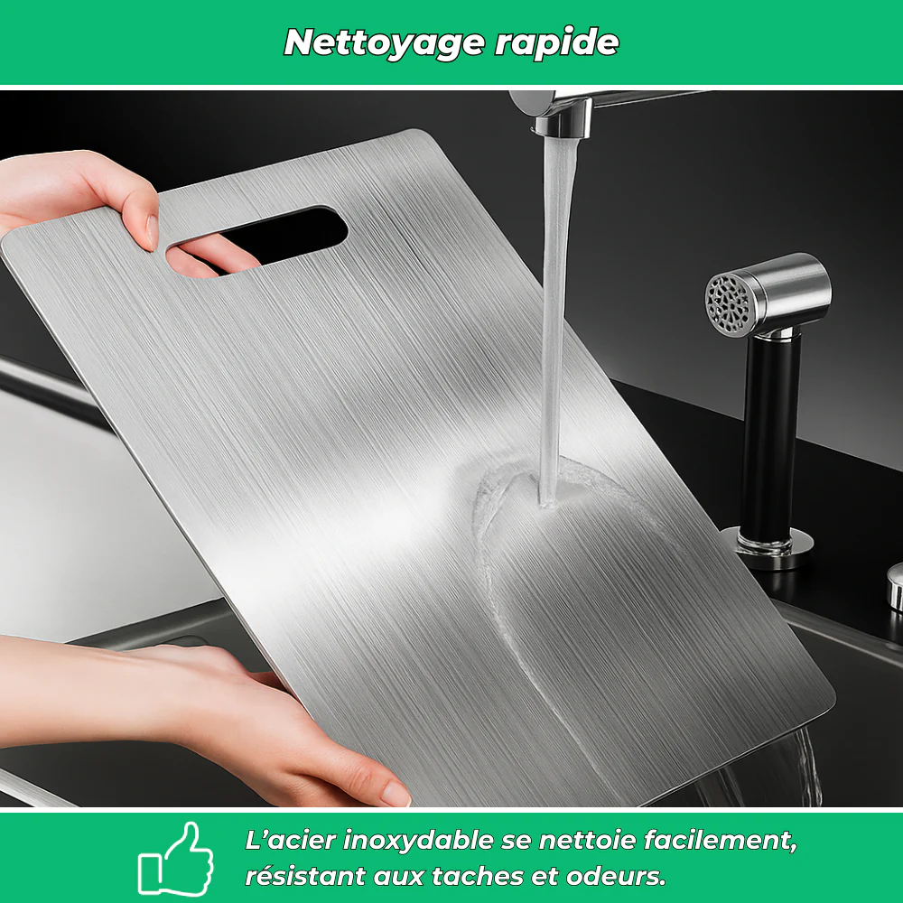 PureCut™ | Planche à découper en titane anti-bactérienne | Durable et hygiénique - Image 4
