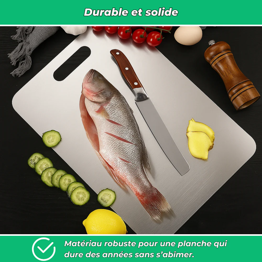 PureCut™ | Planche à découper en titane anti-bactérienne | Durable et hygiénique - Image 5