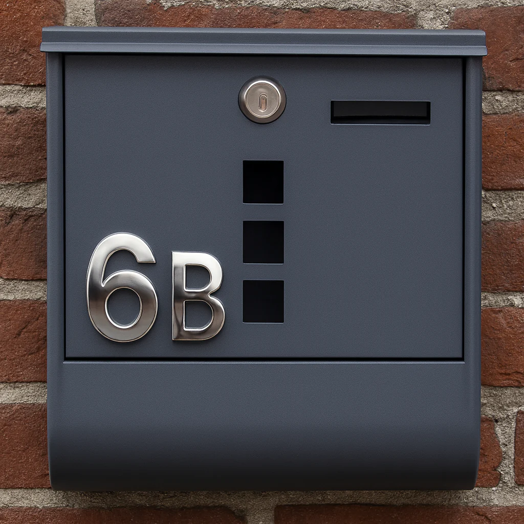 Plaque numéro auto adhésif pour boîte aux lettres – Marquage durable extérieur