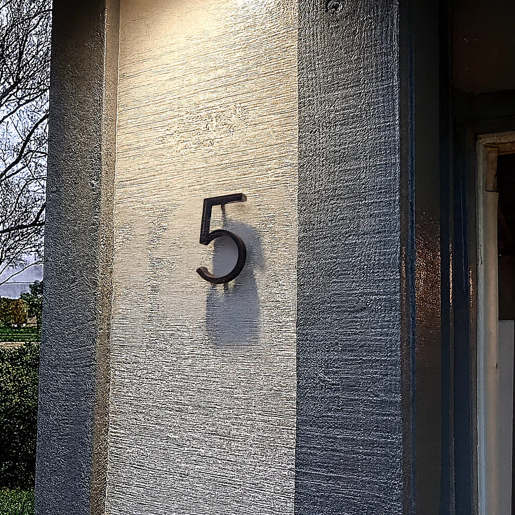 Plaque numéro maison à fixer en acier inoxydable - noir moderne extérieure - Image 10