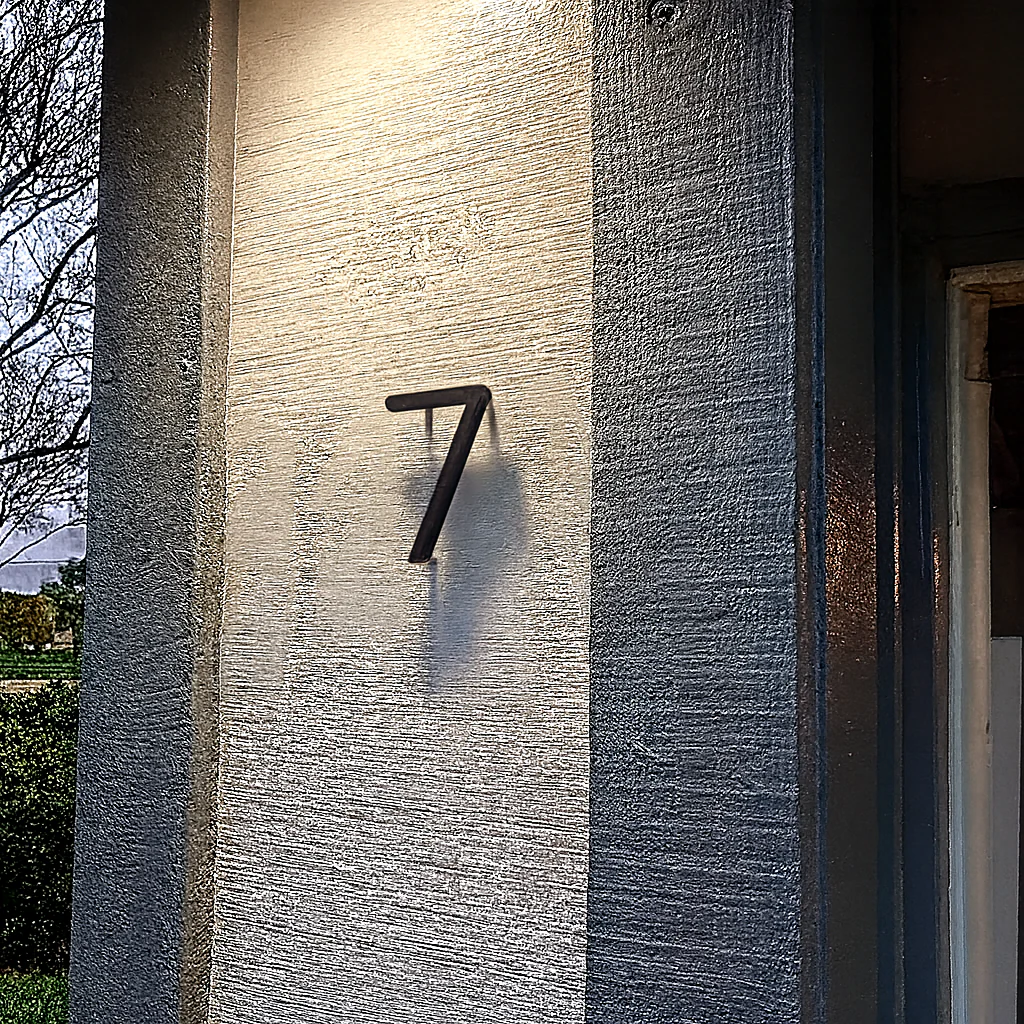 Plaque numéro maison à fixer en acier inoxydable - noir moderne extérieure - Image 12