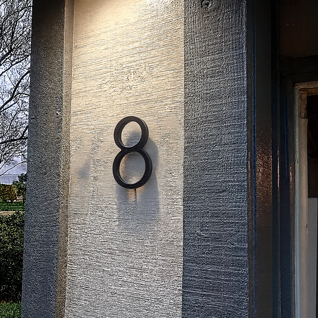 Plaque numéro maison à fixer en acier inoxydable - noir moderne extérieure - Image 13