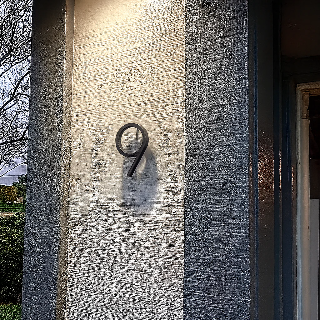 Plaque numéro maison à fixer en acier inoxydable - noir moderne extérieure - Image 14