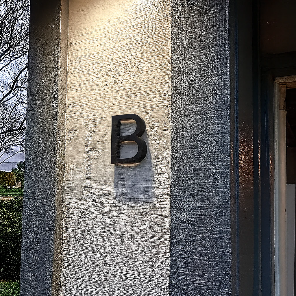 Plaque numéro maison à fixer en acier inoxydable - noir moderne extérieure - Image 15