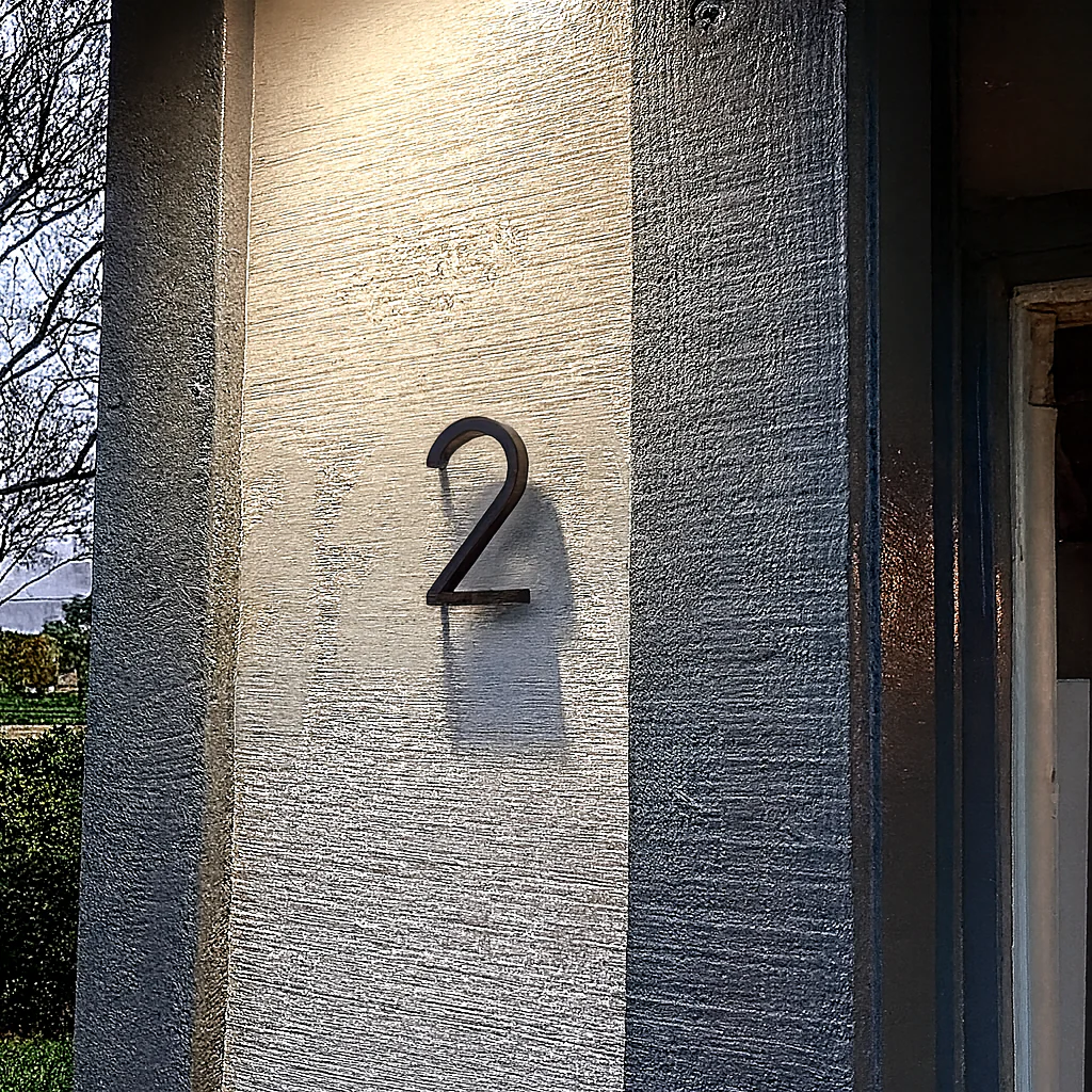Plaque numéro maison à fixer en acier inoxydable - noir moderne extérieure - Image 8