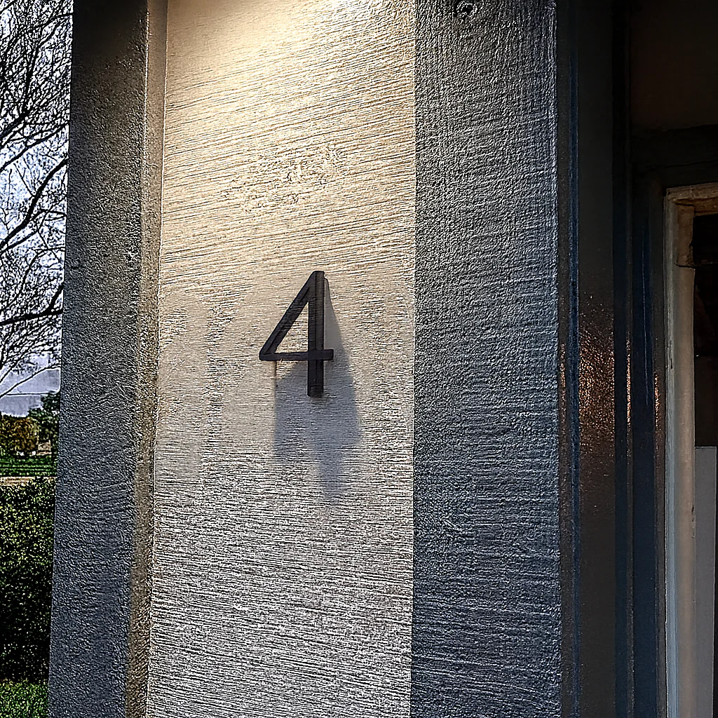 Plaque numéro maison à fixer en acier inoxydable - noir moderne extérieure - Image 9