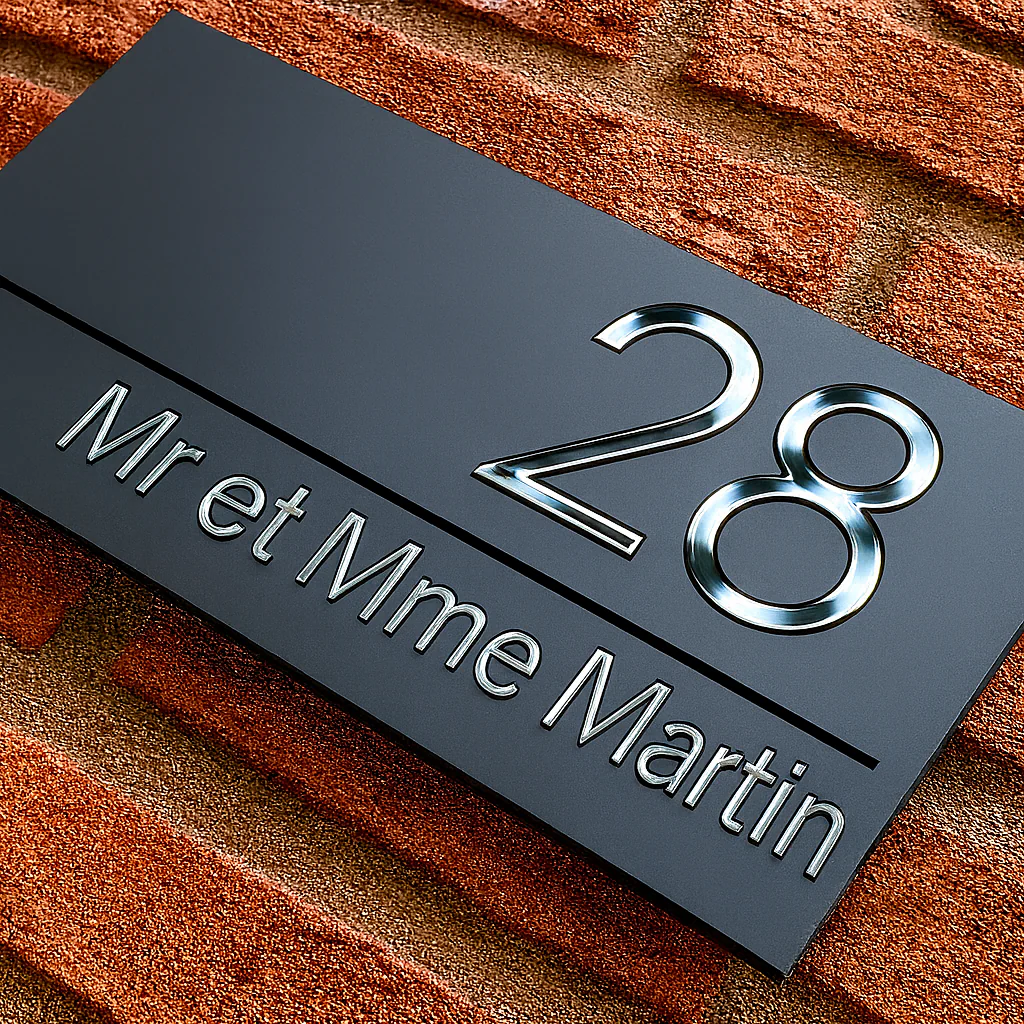 Plaque numéro maison personnalisable - auto adhésif moderne - Image 2