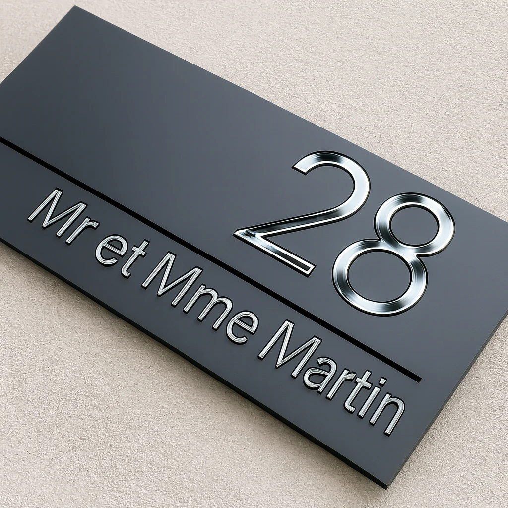 Plaque numéro maison personnalisable - auto adhésif moderne - Image 3