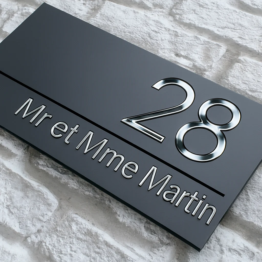 Plaque numéro maison personnalisable - auto adhésif moderne - Image 4