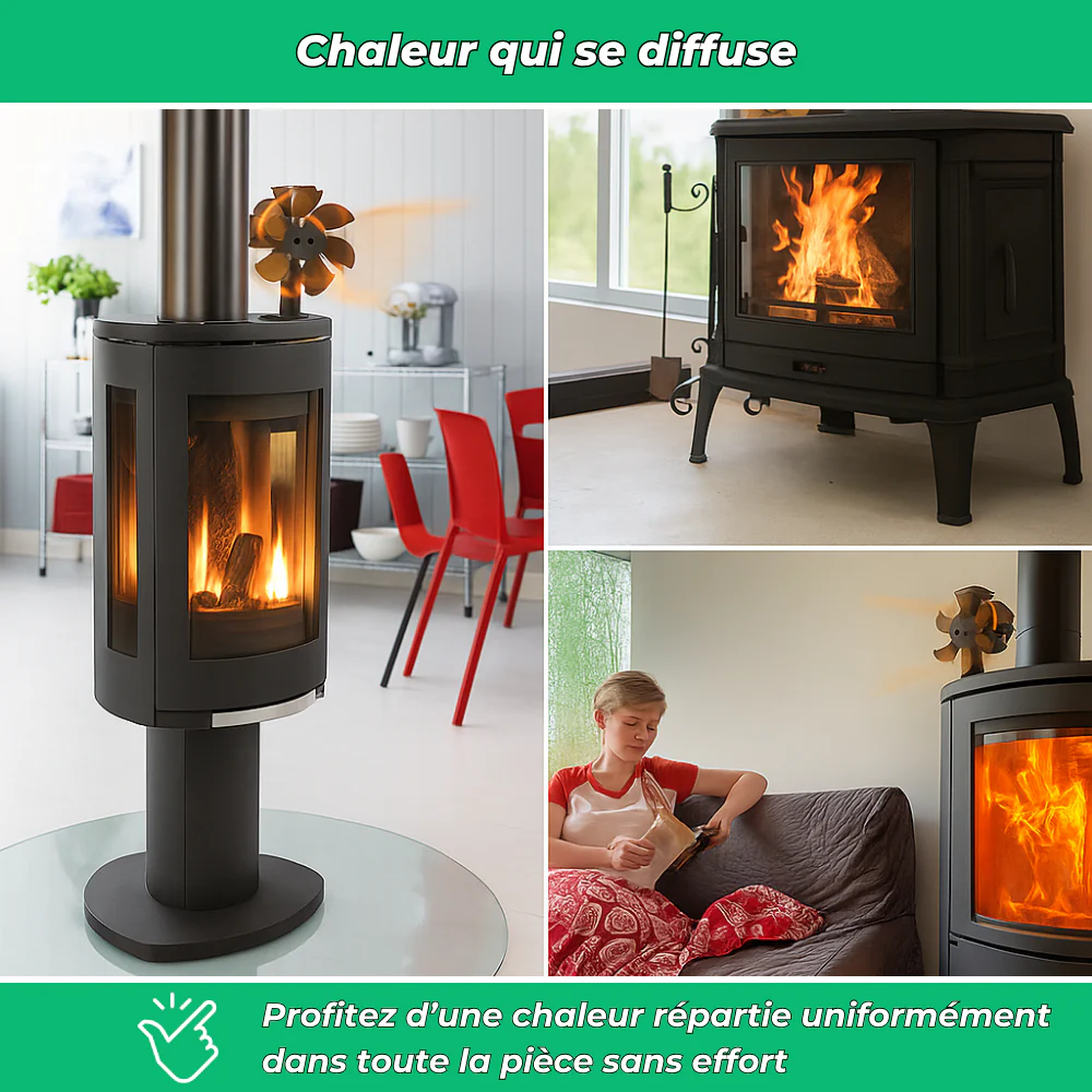 PoêleBoost | Ventilateur pour poêle à bois silencieux | Diffusion de chaleur efficace - Image 4