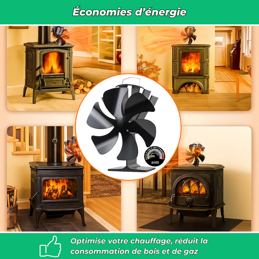 PoêleBoost | Ventilateur pour poêle à bois silencieux | Diffusion de chaleur efficace - Image 5
