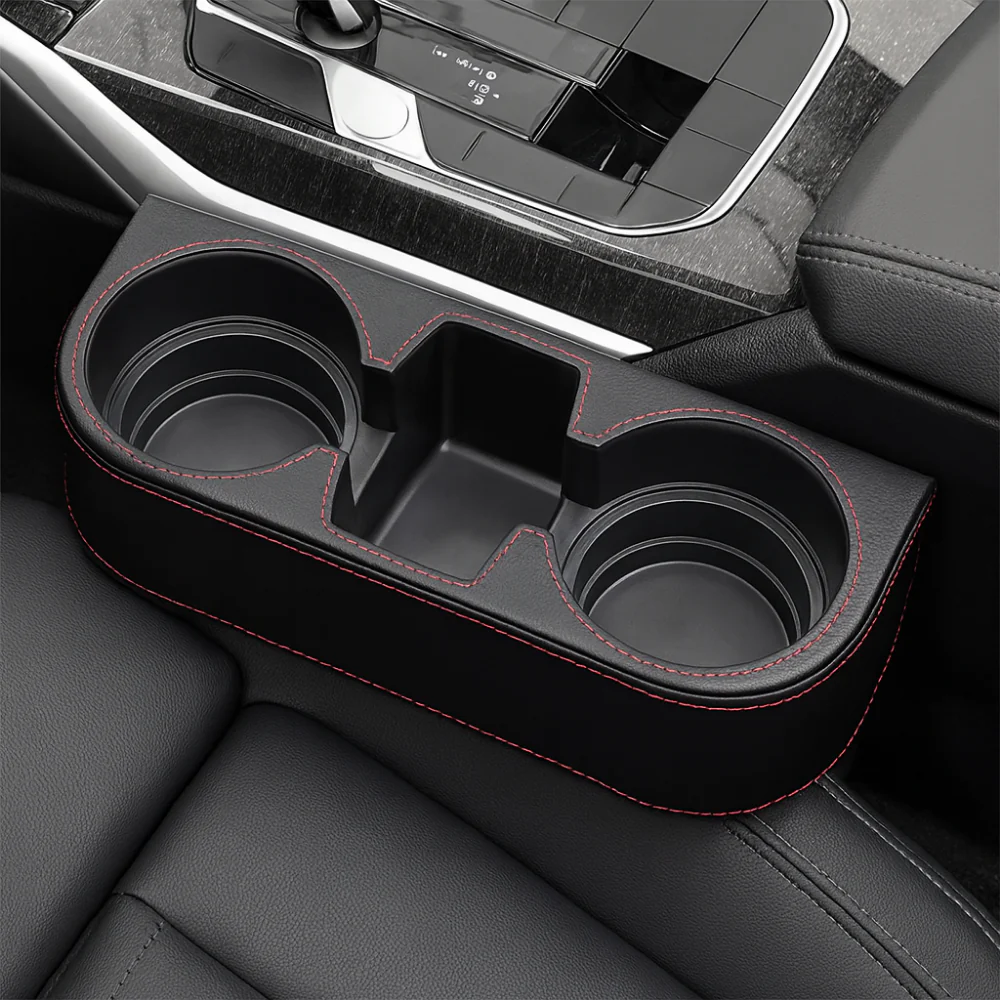 Porte-gobelet voiture double avec rangement intégré
