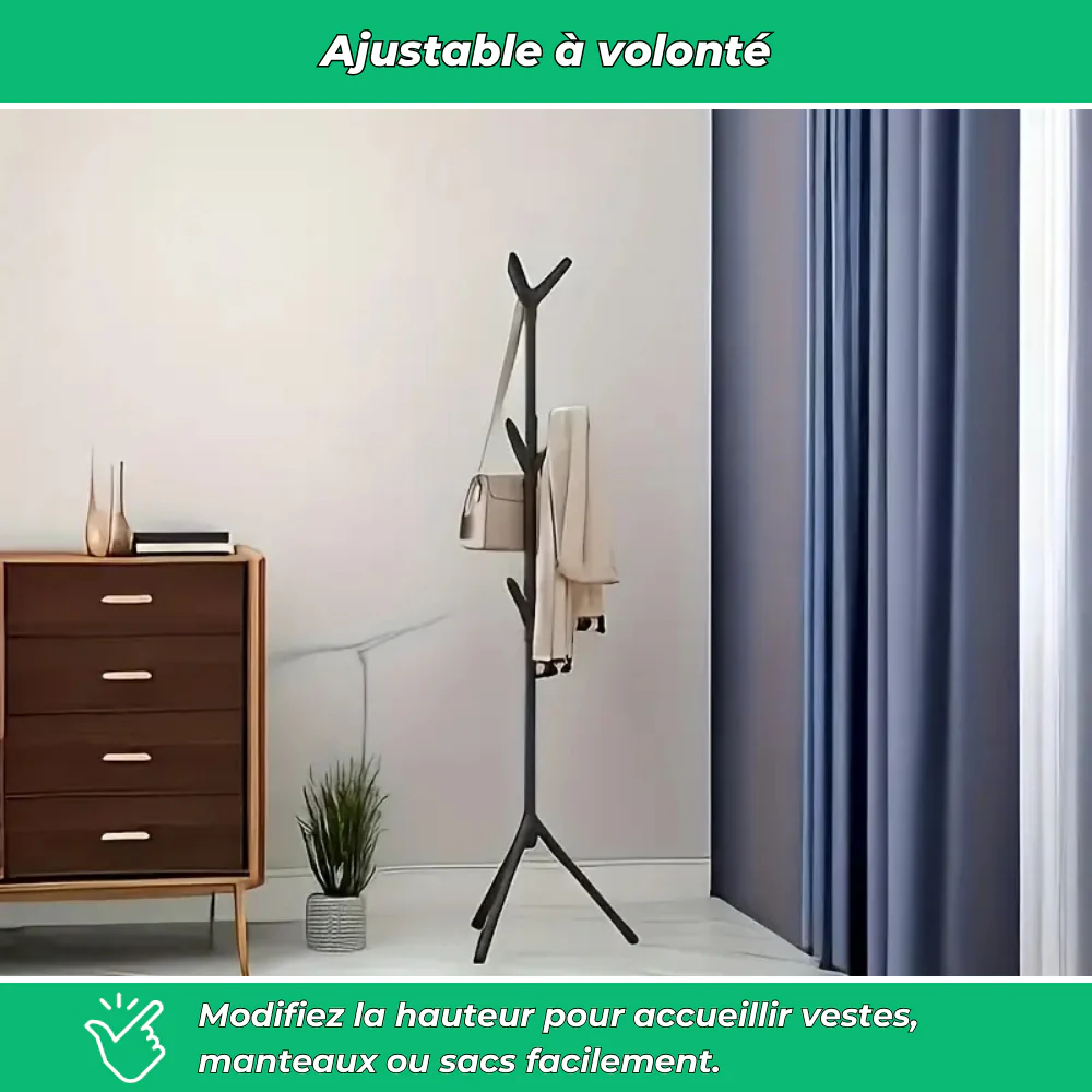 Porte-manteau sur pied moderne réglable – 3 hauteurs, robuste et gain de place pour vêtements, sacs et chapeaux - Image 3