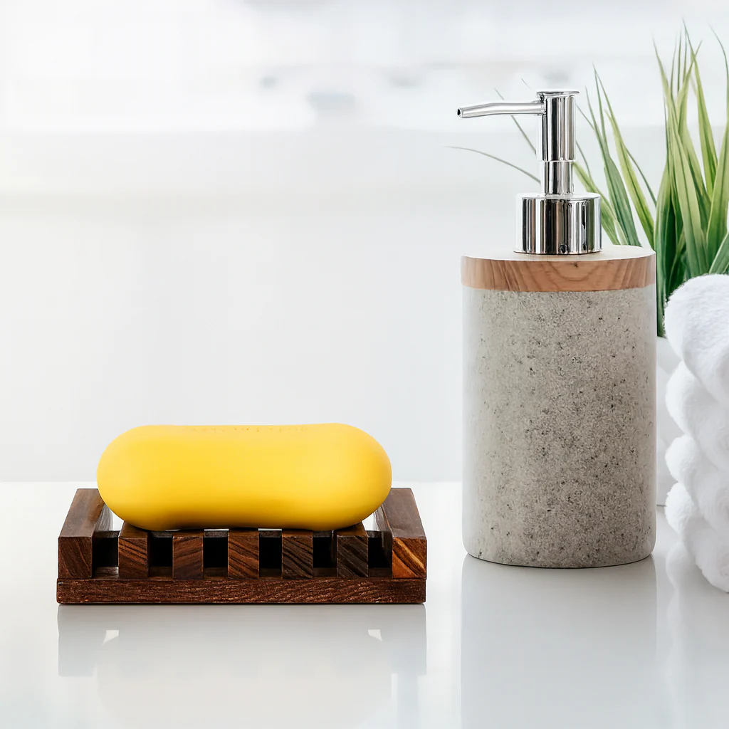 Porte-savon en bois avec drainage – Support de savon élégant et pratique pour salle de bain - Image 2