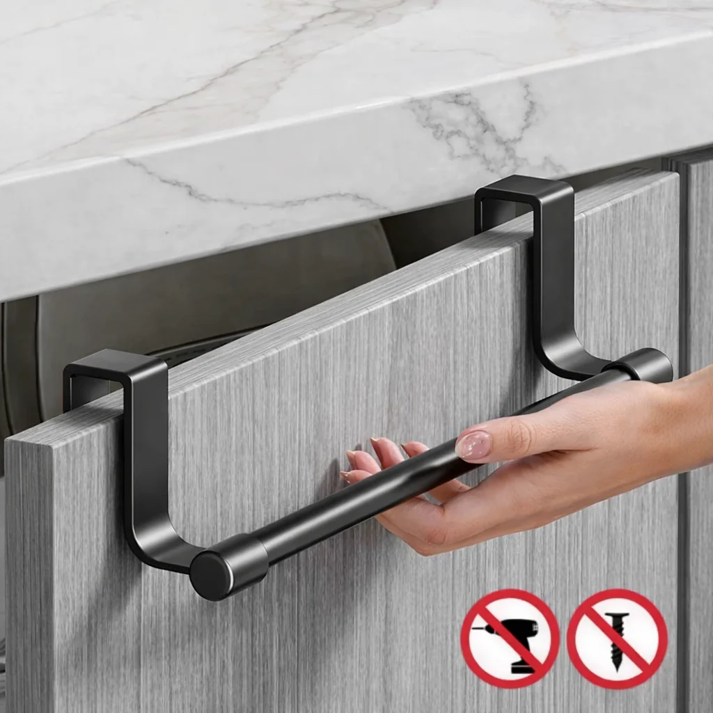 Porte-serviette à suspendre pour porte et placard en acier inoxydable