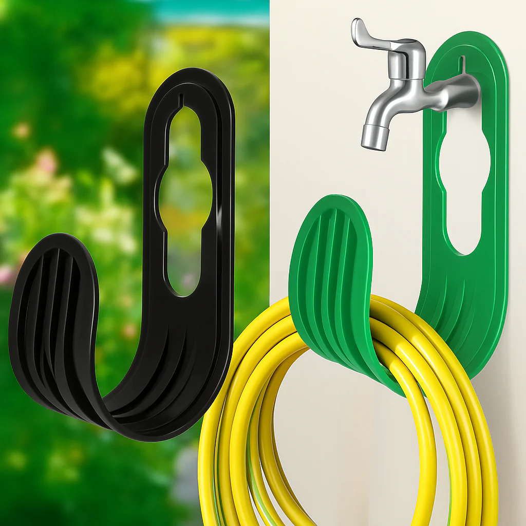 Porte-Tuyau Mural Extensible – Support Robuste pour Tuyau d’Arrosage