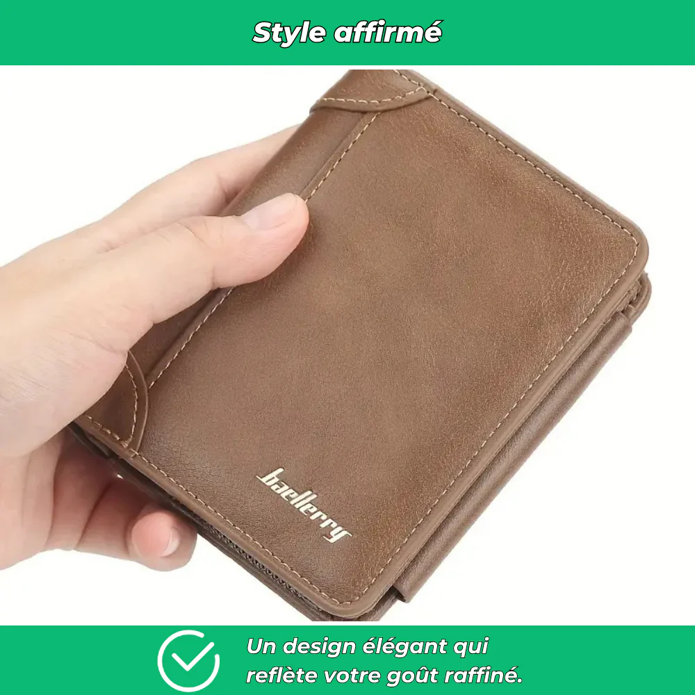 Portefeuille homme à triple pli sécurisé - Image 4