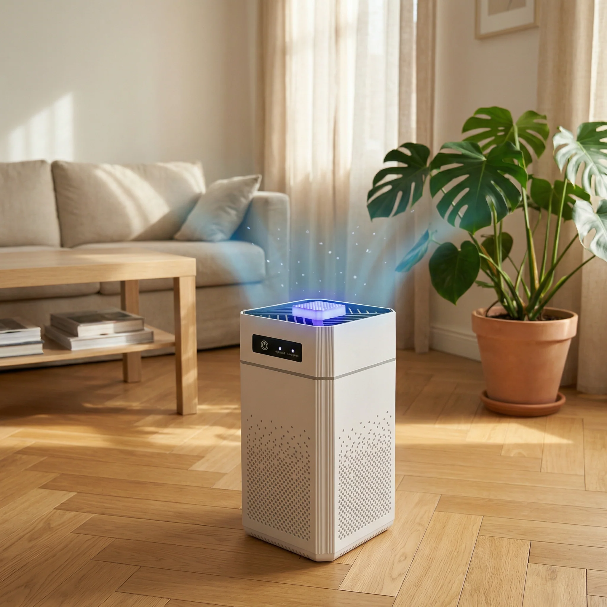 Purificateur d’air portable rechargeable avec filtre remplaçable ioniseur anti odeurs - Image 2