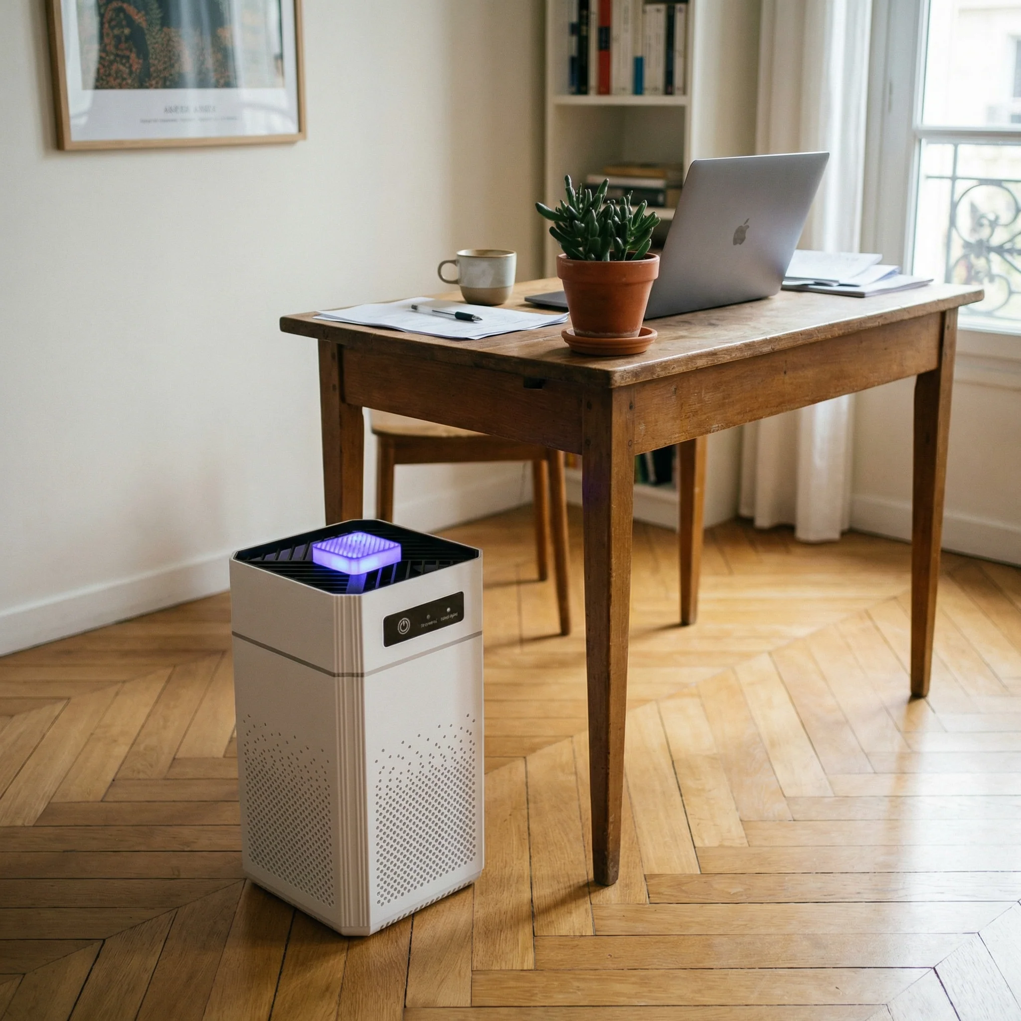 Purificateur d’air portable rechargeable avec filtre remplaçable ioniseur anti odeurs - Image 4