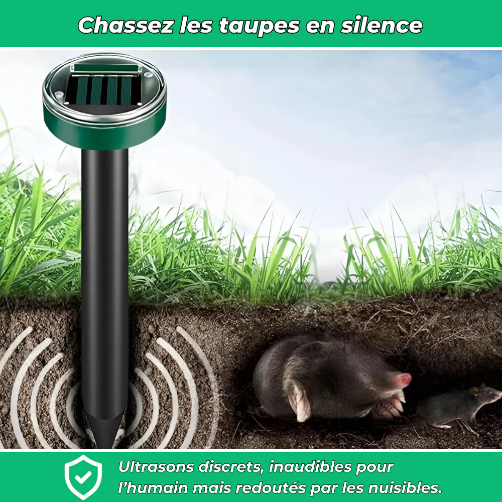 Répulsif solaire ultrasonique anti-taupes (Lot de 2) - Image 3