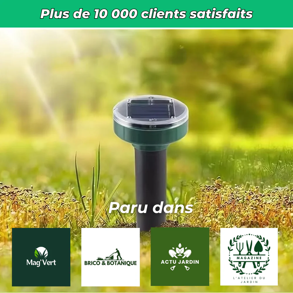 Répulsif solaire ultrasonique anti-taupes (Lot de 2) - Image 6