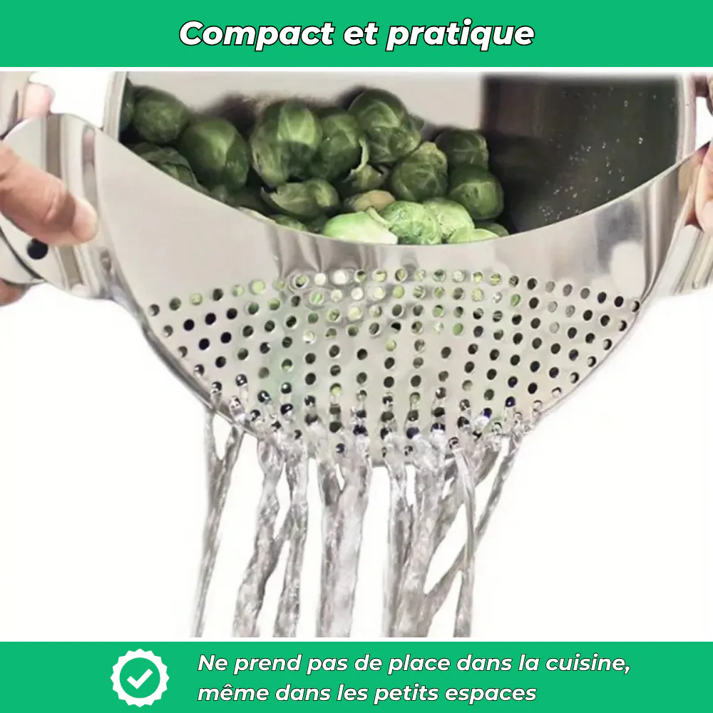 Rincéo – Égouttoir inox pour légumes et fruits - Image 5