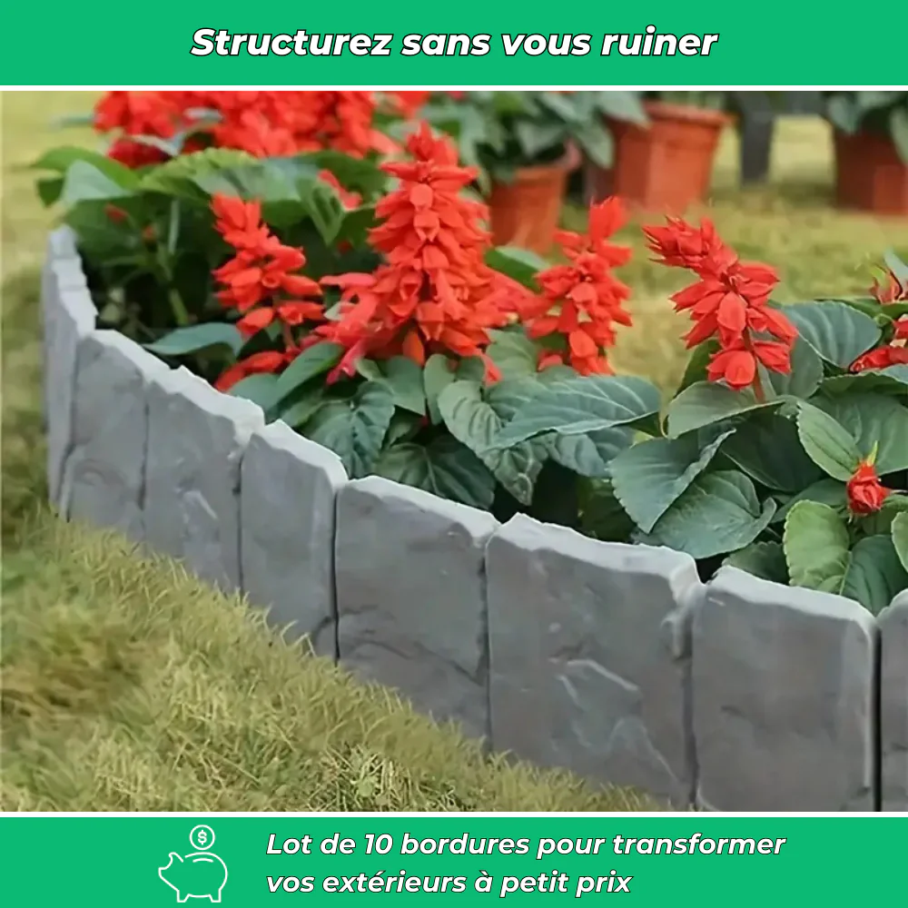 RockEdge - Délimitation souple pour parterre et allée (Lot de 10) - Image 5