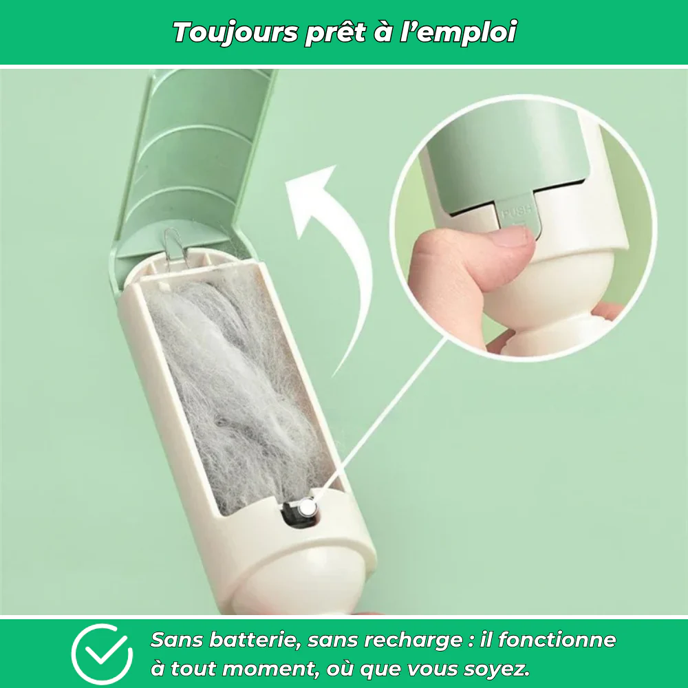 Rouleau RolliPet anti-poils d’animaux – Réutilisable et lavable pour textiles et meubles - Image 4