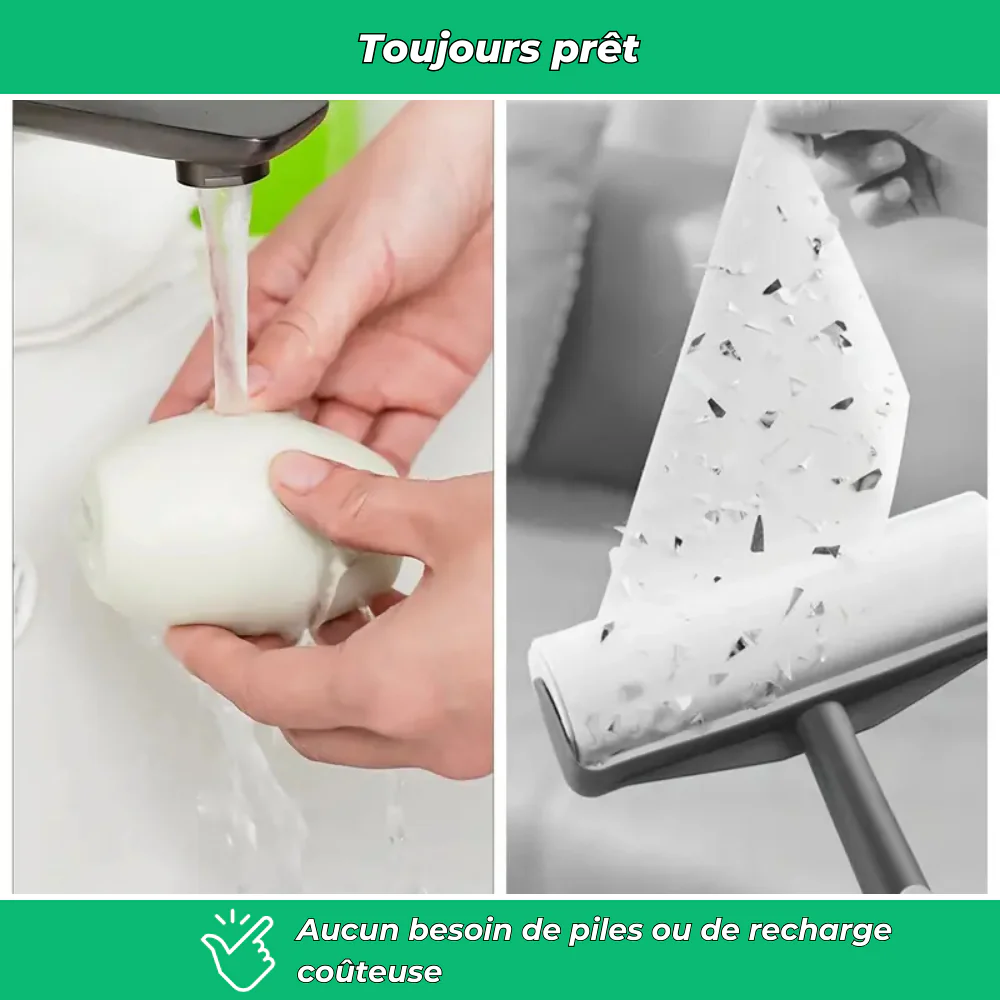 Rouleau anti-poils réutilisable – Élimine poils de chiens et chats sur textiles - Image 5